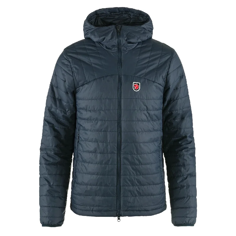 Men's sustainable windbreaker-Fjallraven Expedition X-Latt Hoodie Navy