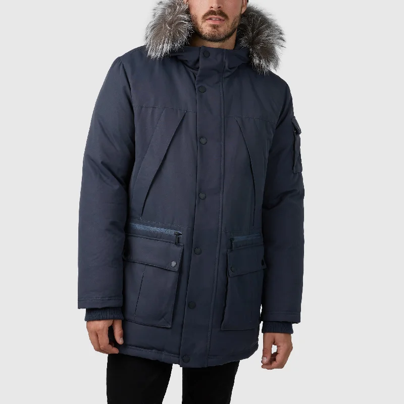 Men's modern raincoat-Pajar Men’s Samson Parka with Detachable Hood and Fur Trim