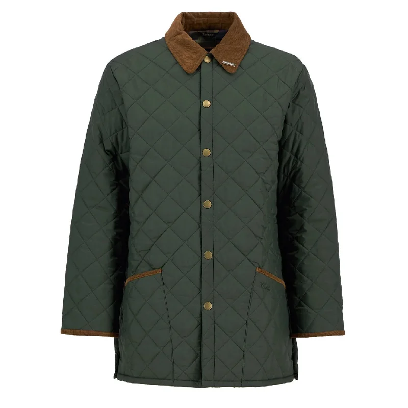 Men's wrinkle-free bomber jacket-Barbour 30th Anniversary Liddesdale Quilted Jacket Olive