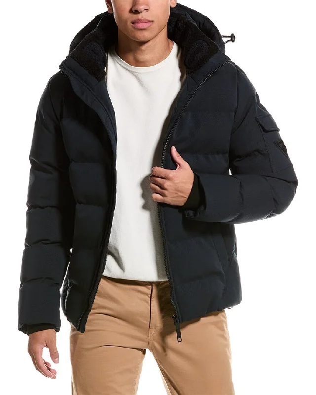 Men's wrinkle-resistant bomber coat-Point Zero Wide Twill Puffer Jacket