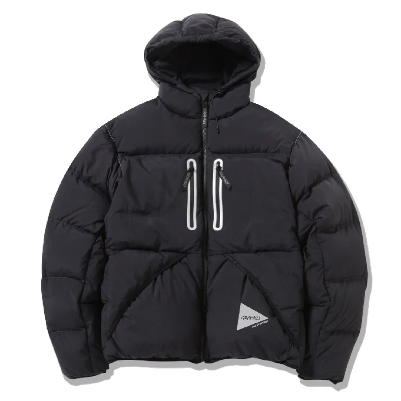 Men's eco-friendly rain jacket-Gramicci x And Wander Down Jacket Black