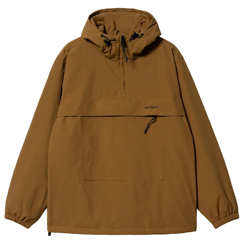 Men's durable field jacket-Carhartt WIP Windbreaker Pullover Winter Deep H Brown / Black