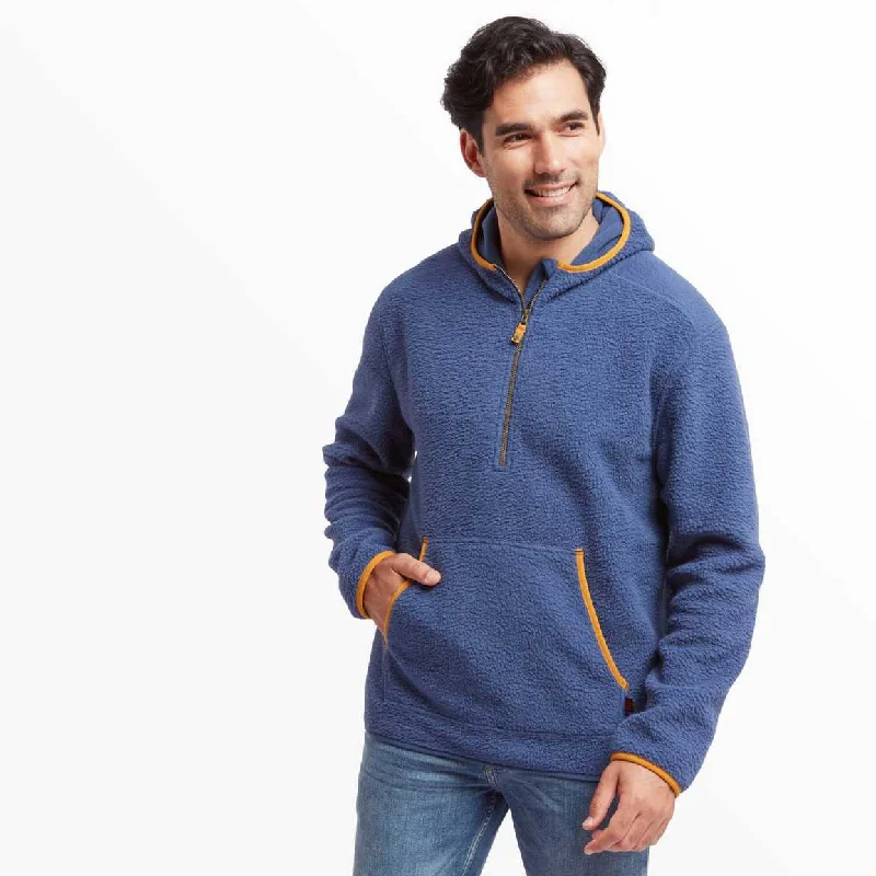 Men's recycled fabric hoodie-Men's Uddesya 1/4 Zip Hoodie