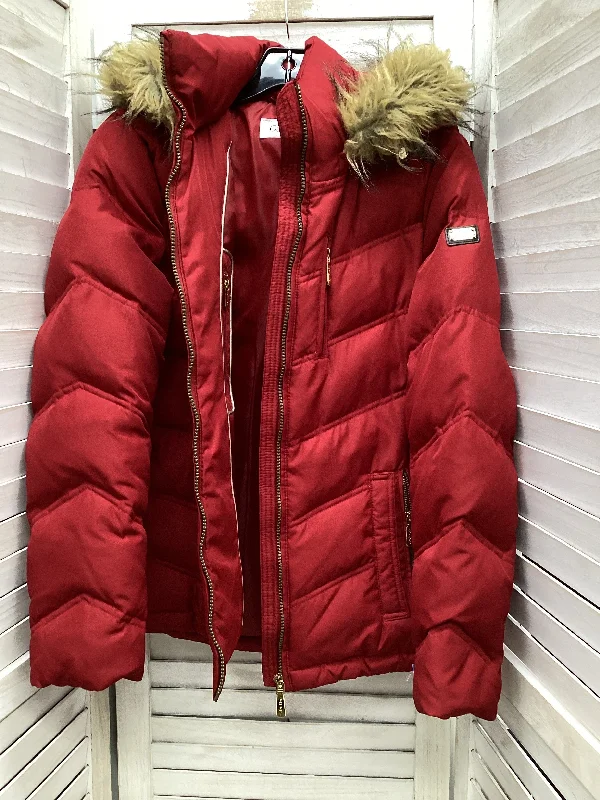 Men's quick-dry trench coat-Jacket Puffer & Quilted By Calvin Klein In Red, Size: S