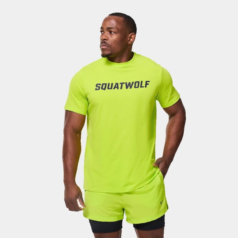 Wordmark Regular Gym Tee - Fluo Yellow