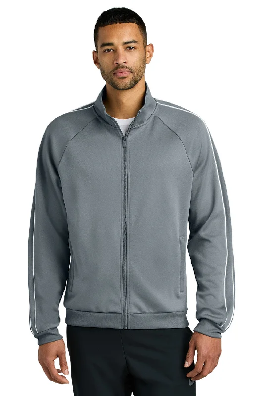 Men's non-iron bomber jacket-Nike Mens Full Zip Track Jacket - Cool Grey - New