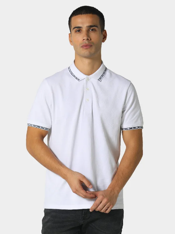 Men's stylish casual polo shirt-Kynes Pure White Polo Shirt