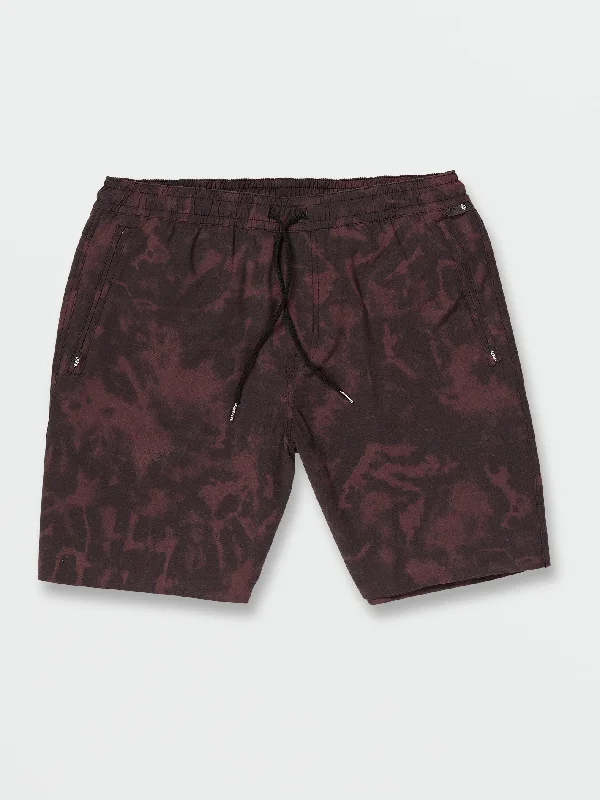 Men's workout shorts-Wrecpack Hybrid Shorts - Mahogany