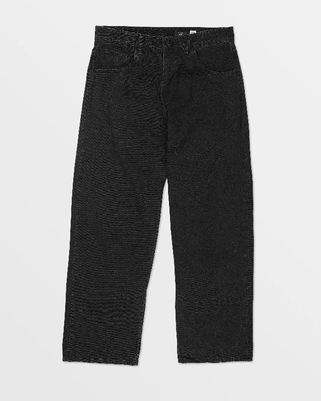 Men's eco-conscious casual pants-Billow Loose Fit Jeans - New Black