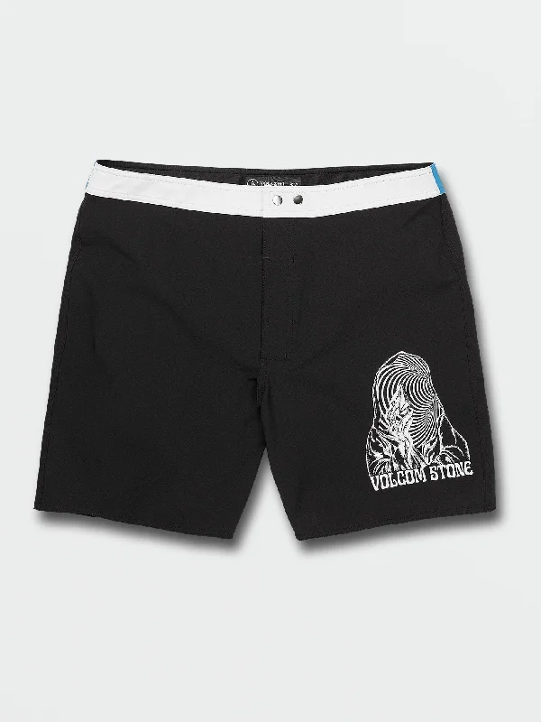 Men's high-end shorts-Snapped Liberator Trunks - Black