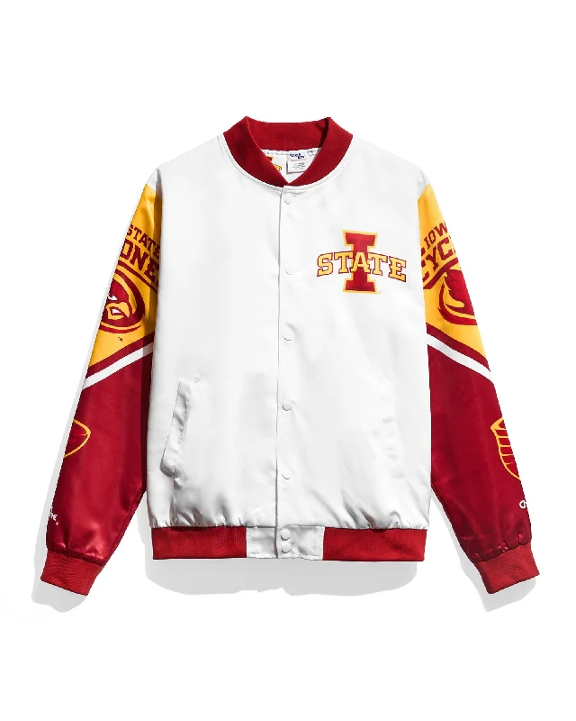 Men's comfortable field jacket-Iowa State Cyclones Satin Jacket