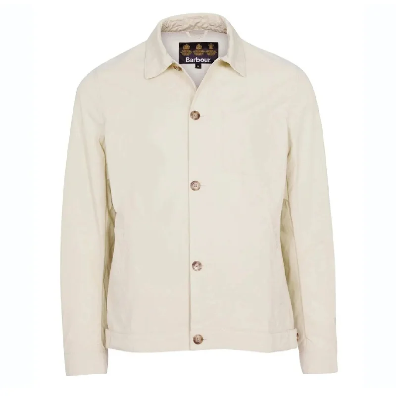 Men's adventure jacket-Barbour Pinzel Casual Jacket Chalk