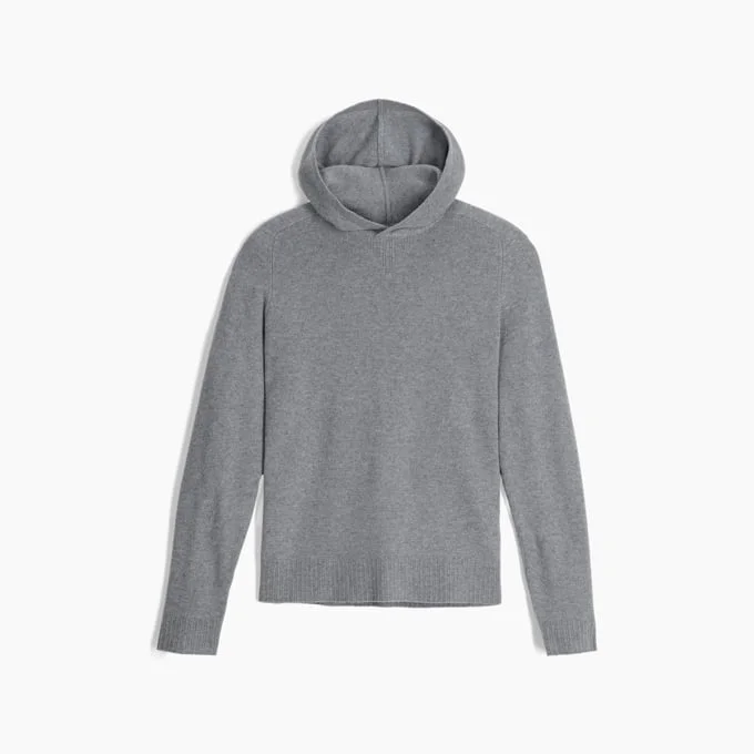 Men's essential hoodie-Rockcraft Wool Hoodie - Light Pewter Heather