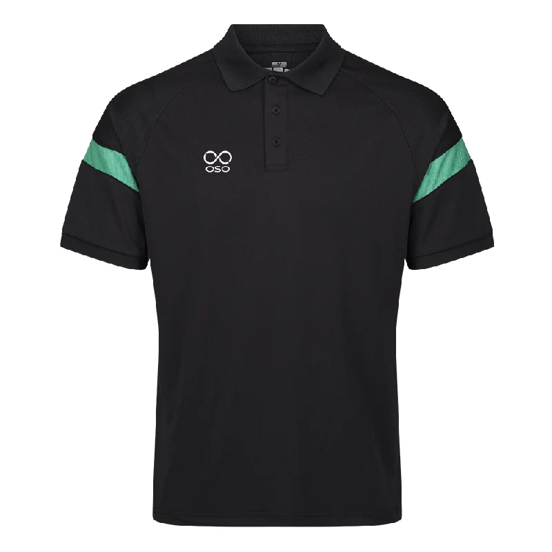 Men's vintage polo shirt-OSO Kinetic Polo - Black / Green