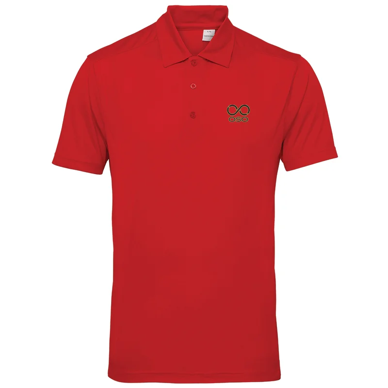 Men's no-iron polo shirt-OSO Super Style Polo - Fire Red