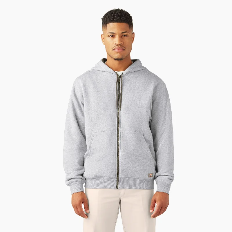 Men's festival hoodie-Dickies Men's Thermal Fleece-Lined Full-Zip Hoodie