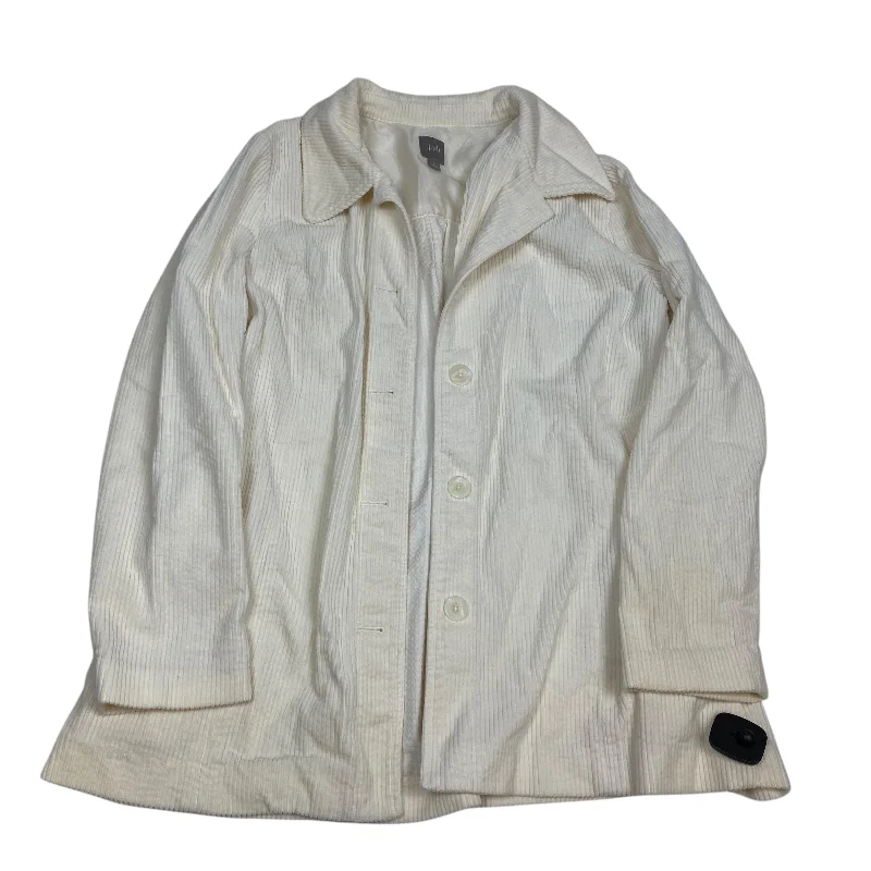 Men's performance travel jacket-Jacket Shirt By J. Jill In Cream, Size: L