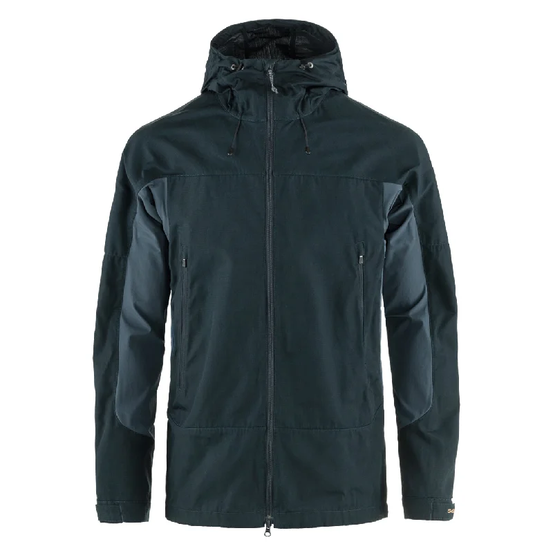 Men's fashionable puffer jacket-Fjallraven Abisko Lite Trekking Jacket Dark Navy-Mountain Blue