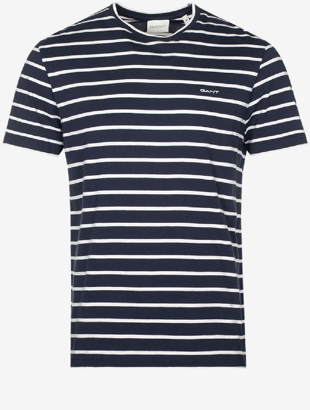 Striped Short Sleeve T-Shirt Eggshell