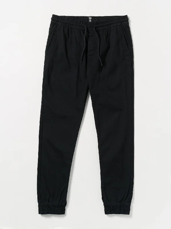 Men's fashion-forward gym pants-Road Trip Elastic Waist Pant - Black