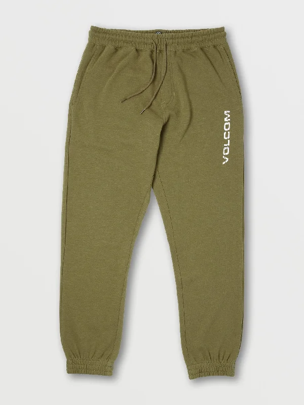 Men's eco-friendly travel wear pants-Booker Plus Fleece Pants - Service Green