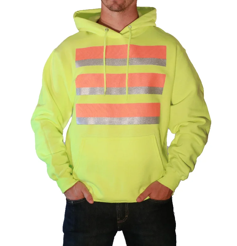 Men's lightweight hoodie-Whistle Workwear Safety Hoodie_Safety Green