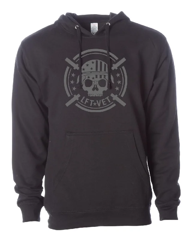 Men's running hoodie-Skull Logo Hoodie- Black