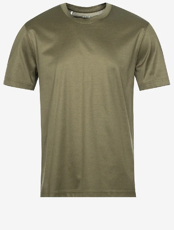 Dark Green Filo Di Scozia Crew Neck T-Shirt