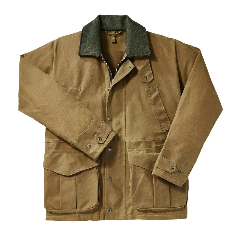 Men's organic windbreaker-Filson Tin Cloth Field Jacket Dark Tan