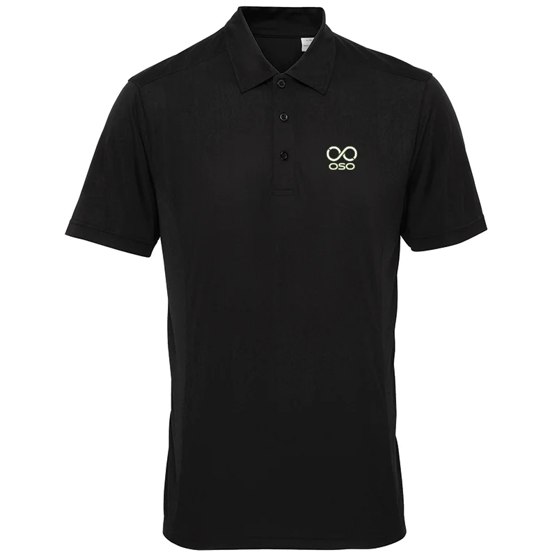 Men's wrinkle-resistant polo shirt-OSO Super Style Polo - Black