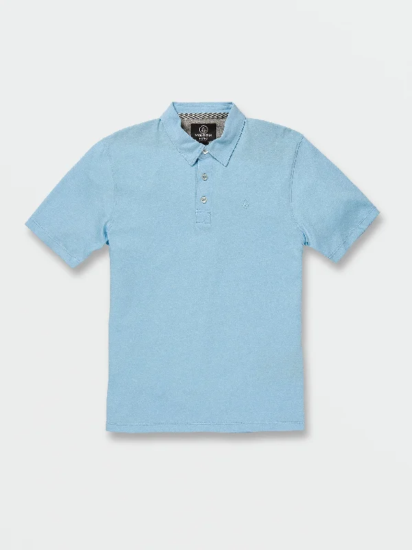 Men's collared polo shirt-Big Boys Wowzer Polo Short Sleeve Shirt - Arctic Blue