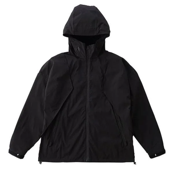 Men's gym-ready raincoat-Gramicci Rectas Big Flap Jacket Black