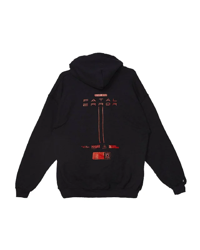 Men's work hoodie-Blank State Men's Fatal Error Hoodie in Black