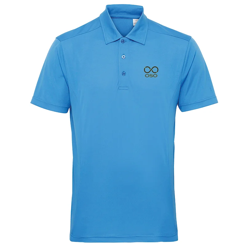 Men's sustainable polo shirt-OSO Super Style Polo - Sapphire