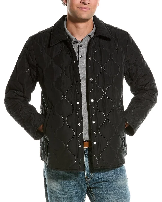 Men's adventure jacket-7 For All Mankind Quilted Bomber Jacket