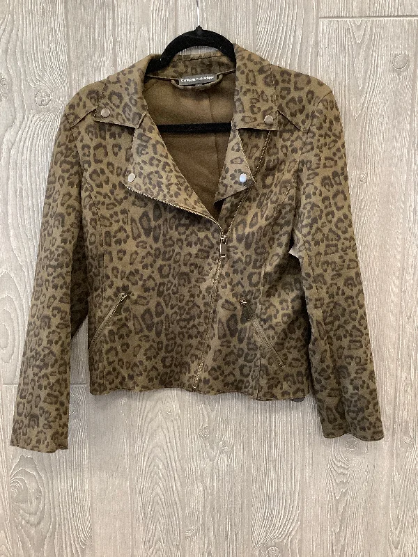 Men's pre-shrunk trench coat-Jacket Moto By Catherine Malandrino In Animal Print, Size: S