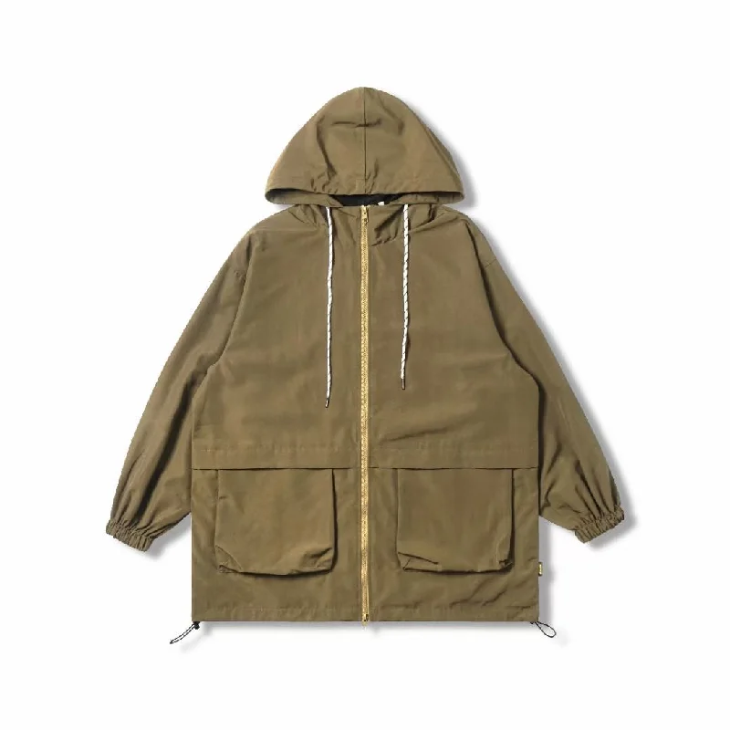 Men's organic rain jacket-Utility Mountain Hooded Jacket