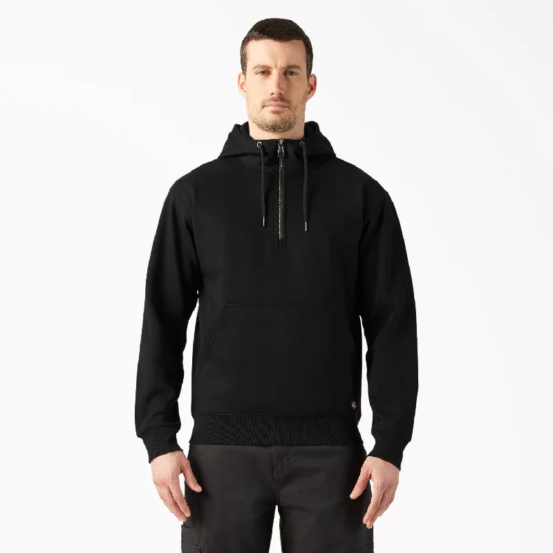 Men's concert hoodie-Dickies Men's Durable Water Repellent Quarter Zip Hoodie