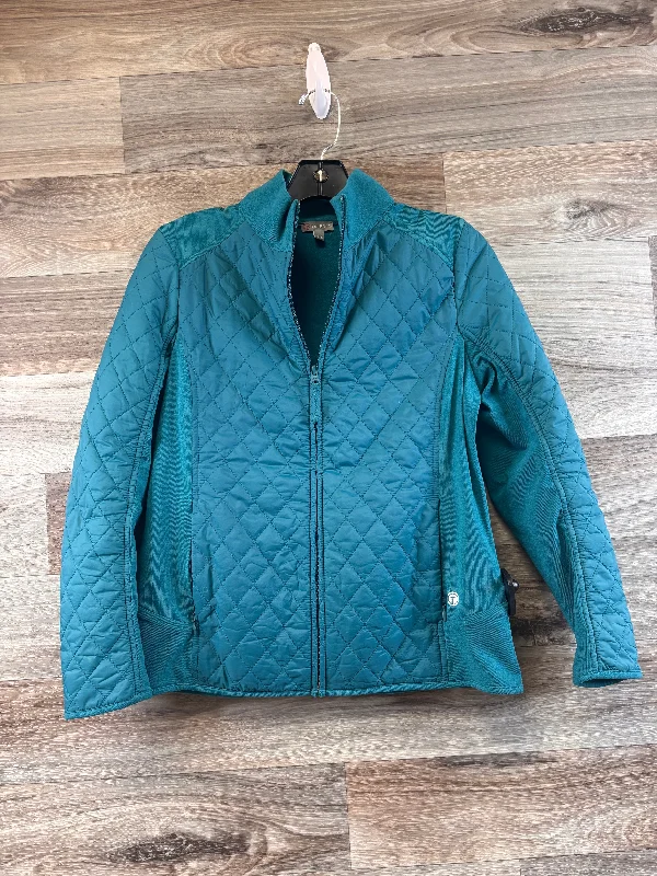 Men's fashionable puffer jacket-Jacket Other By Talbots In Teal, Size: Sp