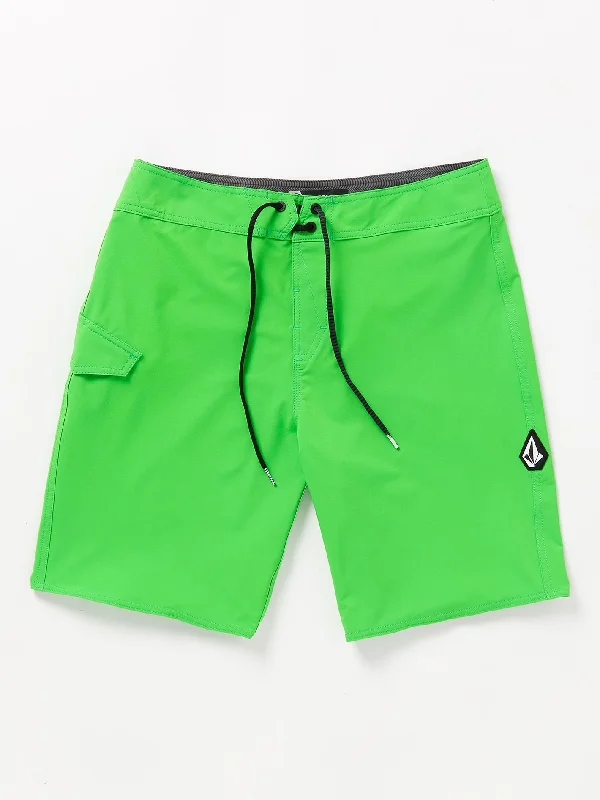 Men's tactical shorts-Lido Solid Mod-Tech Trunks - Spring Green