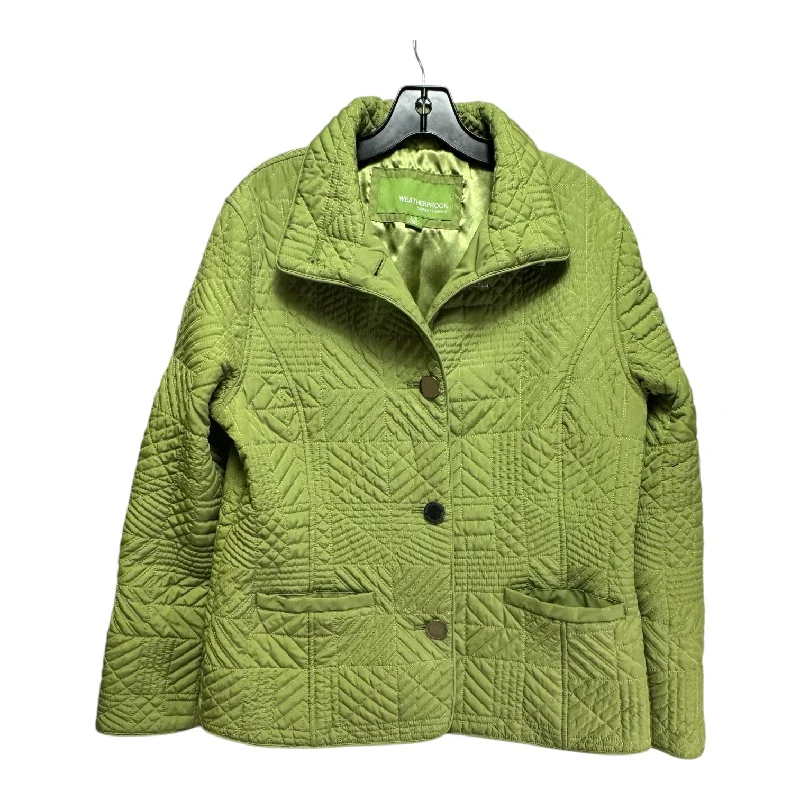 Men's quick-dry trench coat-Jacket Puffer & Quilted By Weatherproof In Green, Size: L