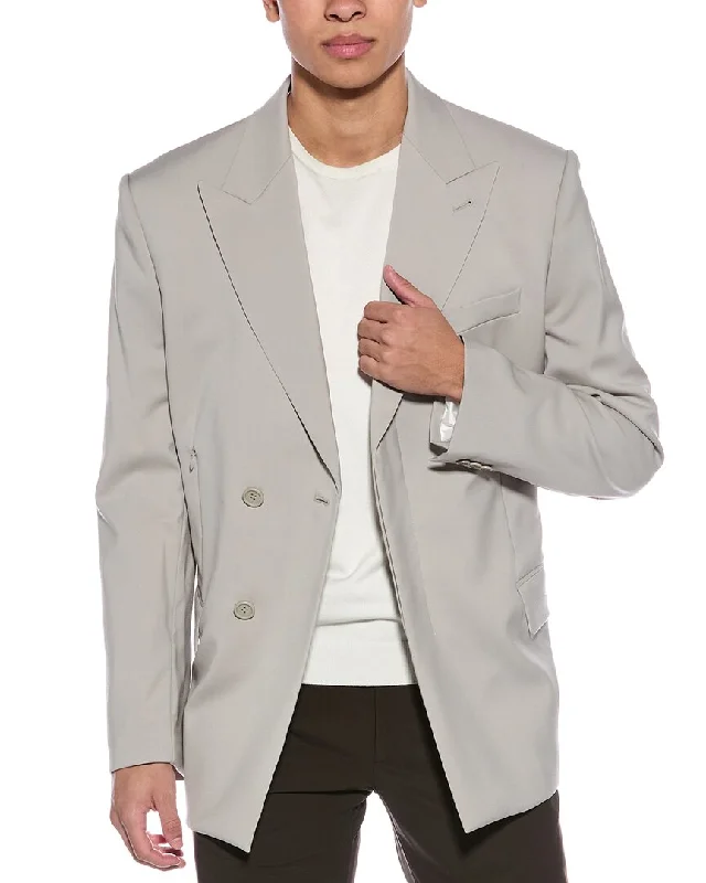 Men's high-stretch fleece jacket-Helmut Lang Wool Car Blazer