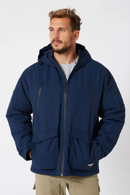 Men's eco-friendly fleece jacket-Jetpilot Mens Onsite Jacket - Navy