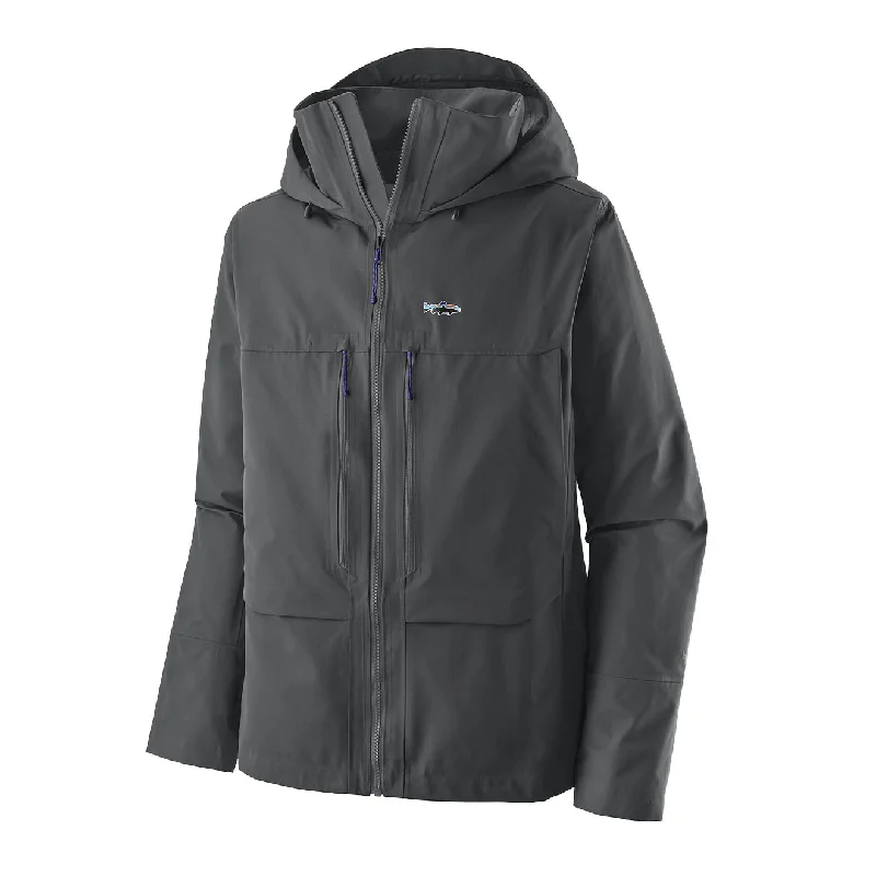 Men's modern raincoat-Patagonia Swiftcurrent Wading Jacket Forge Grey