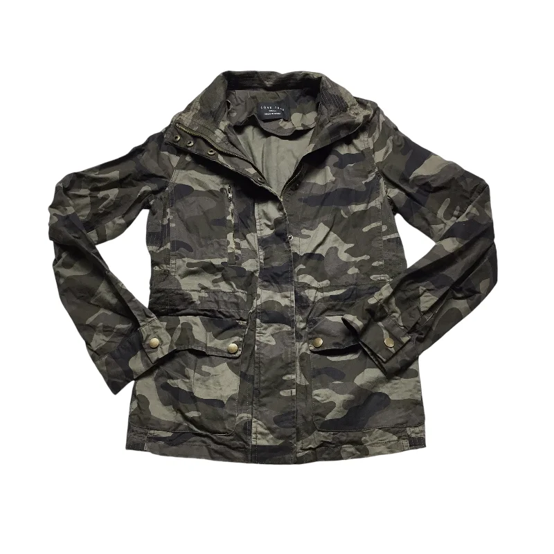 Men's summer field jacket-Jacket Utility By Love Tree In Camouflage Print, Size: S