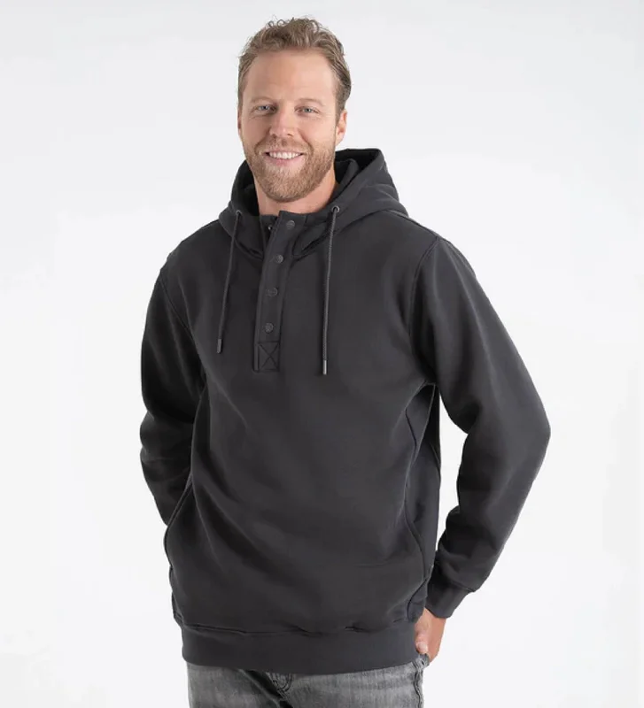 Men's golf hoodie-Thorogood Men's Snap Neck Heavyweight Hoodie