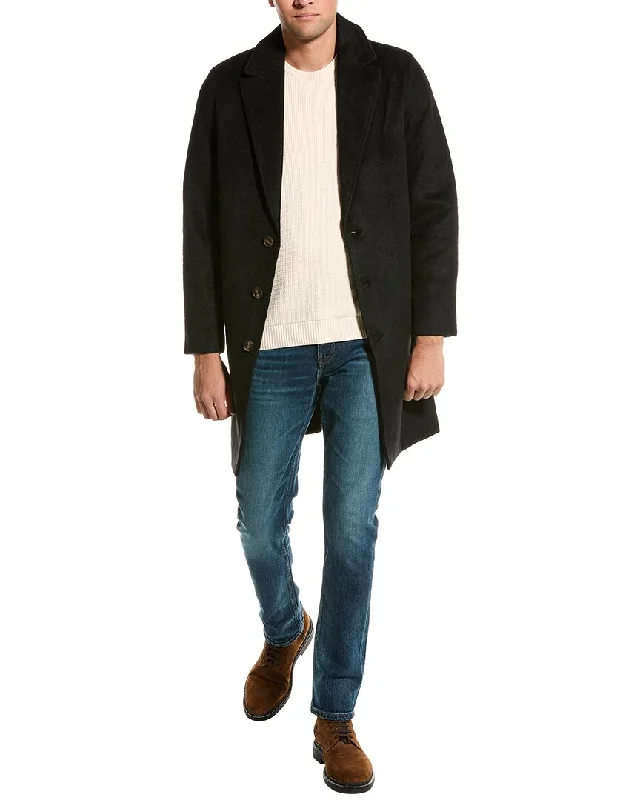 Men's pre-washed field jacket-Bagatelle Wool-Blend Top Coat