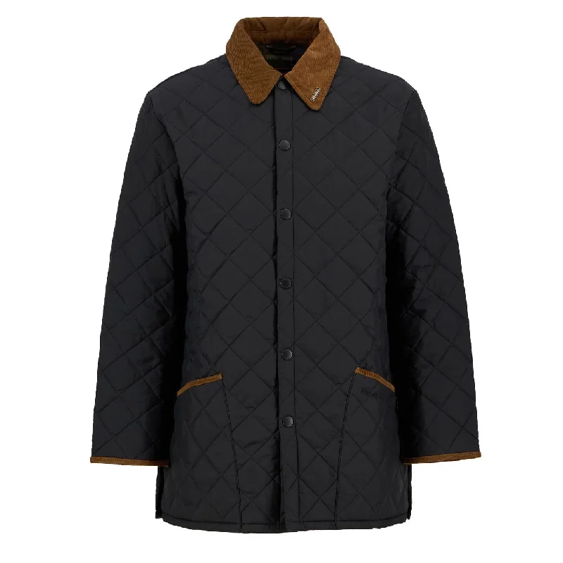 Men's comfortable trench coat-Barbour 30th Anniversary Liddesdale Quilted Jacket Black