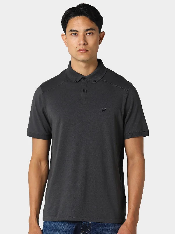 Men's earth tone polo shirt-Neptune Dusty Grey Polo Shirt