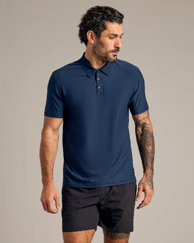 Men's essential polo shirt-Navy Active Polo 2.0